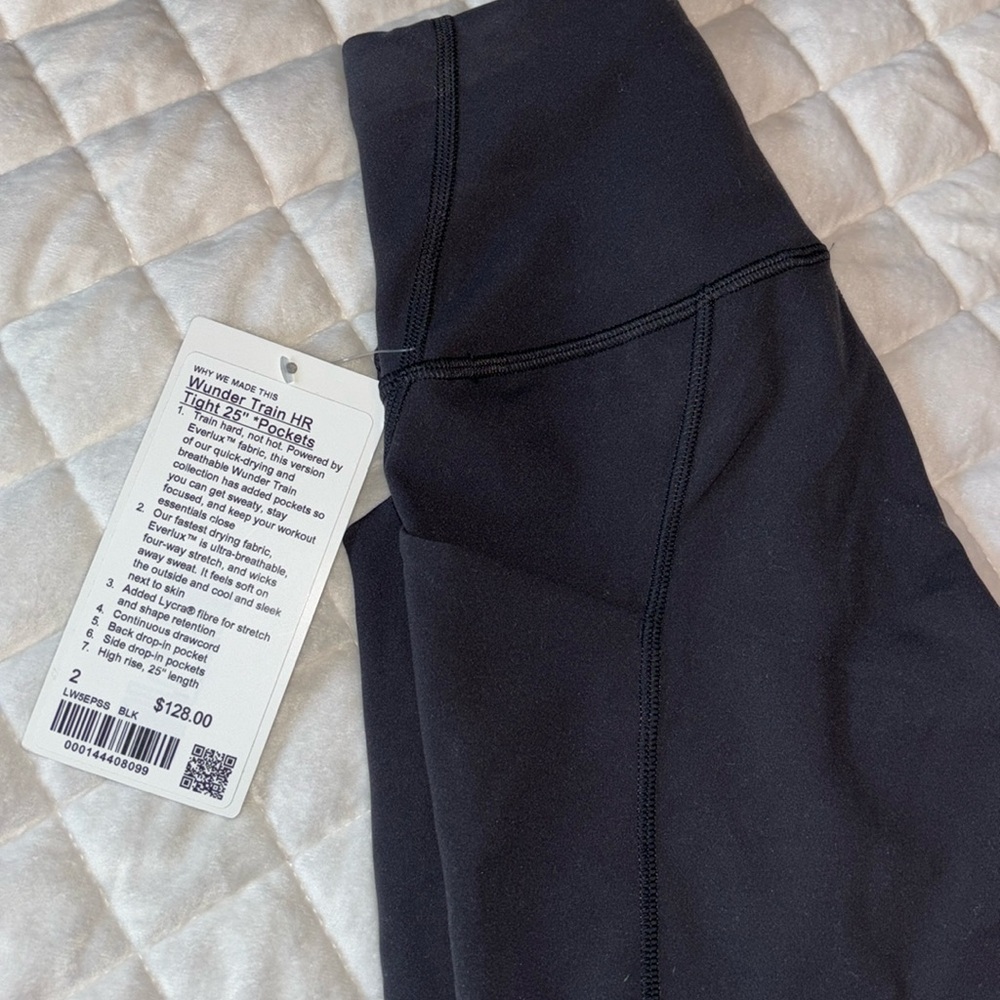 New Lululemon Wunder Train HR tight 25” *pockets